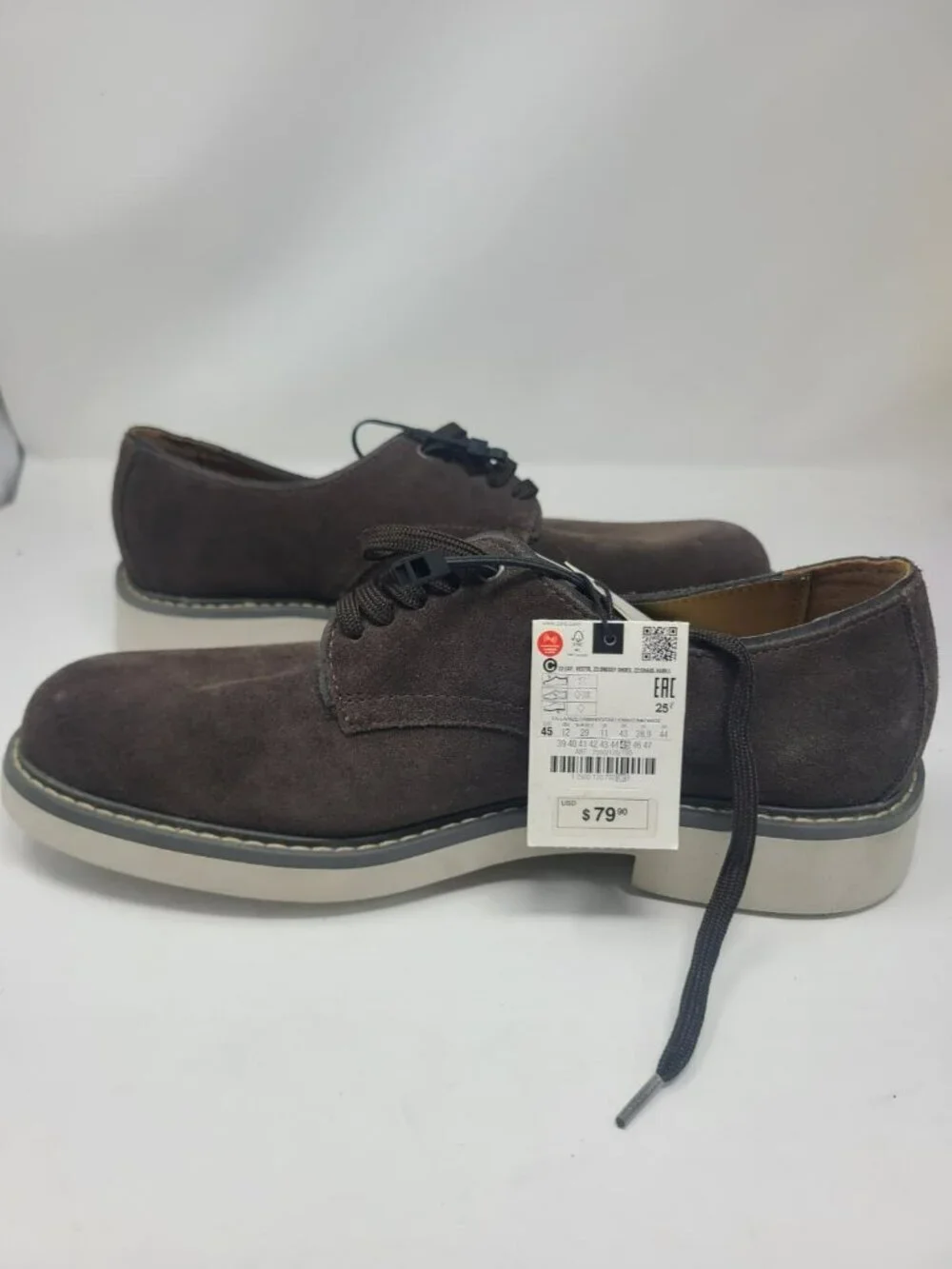 Zara Suede Casual Shoes Mens' Brown Size 12 2500/120